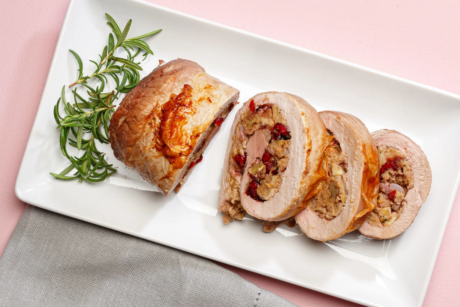 Apple Cranberry Stuffed Pork Loin