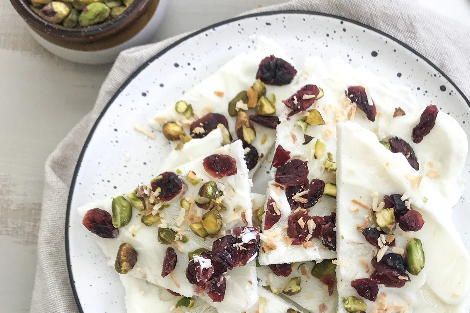 Cranberry & Pistachio Yogurt Bark