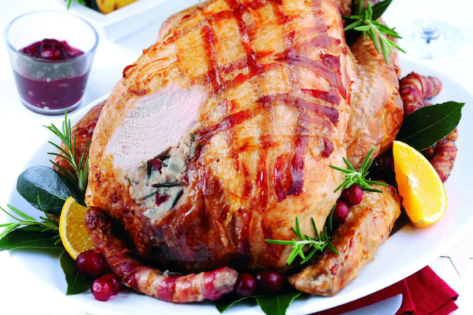 Turkey with Wild Rice & Cranberry Stuffing